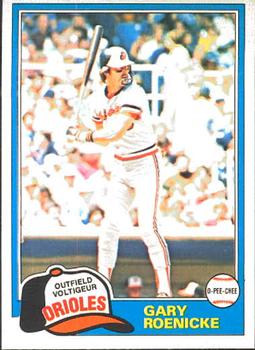 #37 Gary Roenicke - Baltimore Orioles - 1981 O-Pee-Chee Baseball