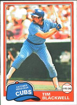 #43 Tim Blackwell - Chicago Cubs - 1981 O-Pee-Chee Baseball