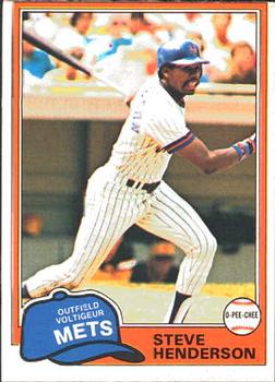#44 Steve Henderson - New York Mets - 1981 O-Pee-Chee Baseball