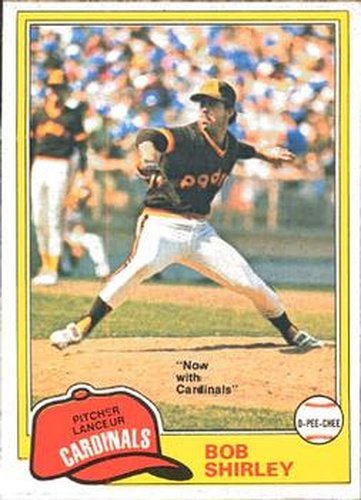 #49 Bob Shirley - St. Louis Cardinals - 1981 O-Pee-Chee Baseball