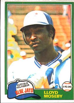 #52 Lloyd Moseby - Toronto Blue Jays - 1981 O-Pee-Chee Baseball