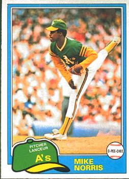 #55 Mike Norris - Oakland Athletics - 1981 O-Pee-Chee Baseball