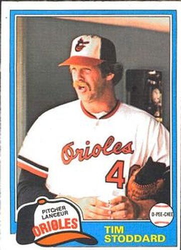 #91 Tim Stoddard - Baltimore Orioles - 1981 O-Pee-Chee Baseball