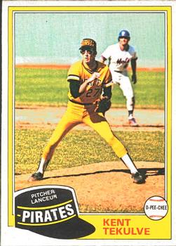 #94 Kent Tekulve - Pittsburgh Pirates - 1981 O-Pee-Chee Baseball