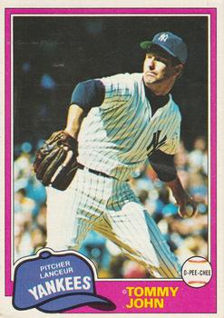 #96 Tommy John - New York Yankees - 1981 O-Pee-Chee Baseball
