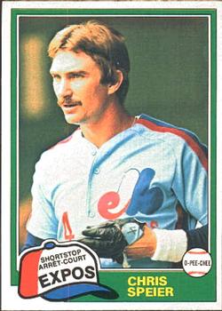 #97 Chris Speier - Montreal Expos - 1981 O-Pee-Chee Baseball