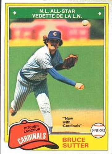 #9 Bruce Sutter - St. Louis Cardinals - 1981 O-Pee-Chee Baseball