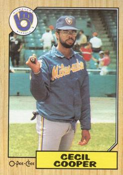 #10 Cecil Cooper - Milwaukee Brewers - 1987 O-Pee-Chee Baseball