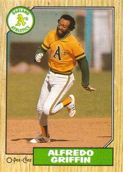 #111 Alfredo Griffin - Oakland Athletics - 1987 O-Pee-Chee Baseball