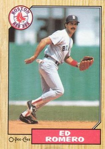 #158 Ed Romero - Boston Red Sox - 1987 O-Pee-Chee Baseball