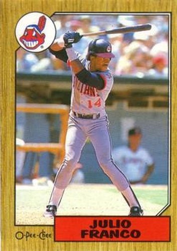 #160 Julio Franco - Cleveland Indians - 1987 O-Pee-Chee Baseball