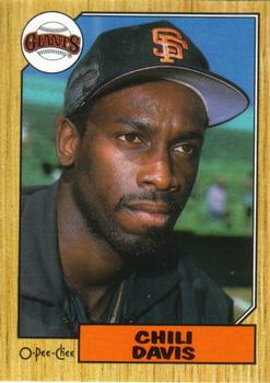 #162 Chili Davis - San Francisco Giants - 1987 O-Pee-Chee Baseball