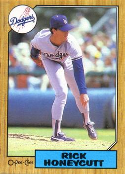 #167 Rick Honeycutt - Los Angeles Dodgers - 1987 O-Pee-Chee Baseball