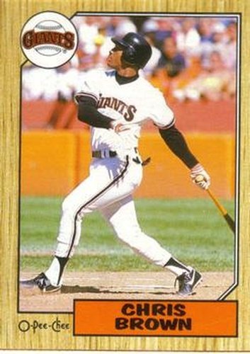 #180 Chris Brown - San Francisco Giants - 1987 O-Pee-Chee Baseball