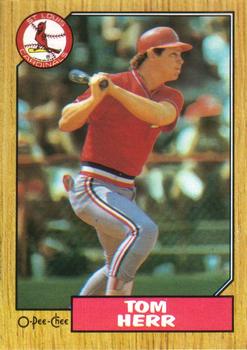 #181 Tom Herr - St. Louis Cardinals - 1987 O-Pee-Chee Baseball