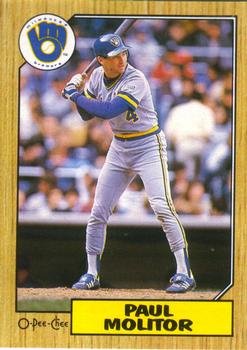 #184 Paul Molitor - Milwaukee Brewers - 1987 O-Pee-Chee Baseball