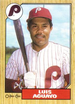 #18 Luis Aguayo - Philadelphia Phillies - 1987 O-Pee-Chee Baseball