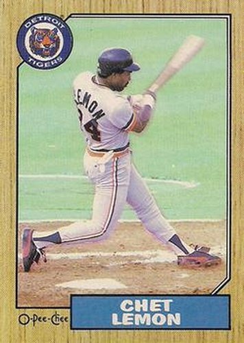 #206 Chet Lemon - Detroit Tigers - 1987 O-Pee-Chee Baseball