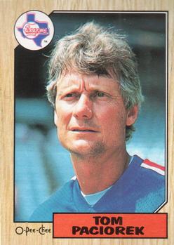 #21 Tom Paciorek - Texas Rangers - 1987 O-Pee-Chee Baseball