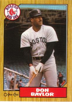 #230 Don Baylor - Boston Red Sox - 1987 O-Pee-Chee Baseball