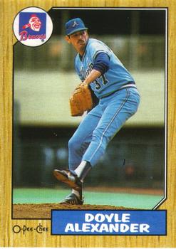 #249 Doyle Alexander - Atlanta Braves - 1987 O-Pee-Chee Baseball