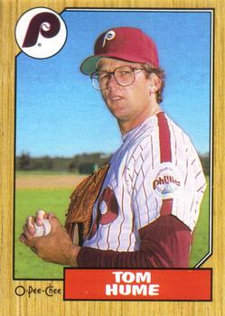 #251 Tom Hume - Philadelphia Phillies - 1987 O-Pee-Chee Baseball