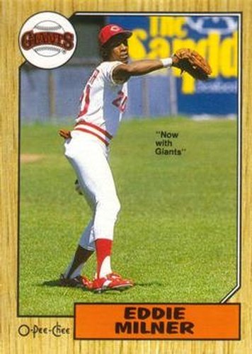 #253 Eddie Milner - San Francisco Giants - 1987 O-Pee-Chee Baseball