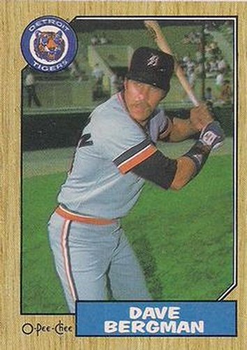#256 Dave Bergman - Detroit Tigers - 1987 O-Pee-Chee Baseball