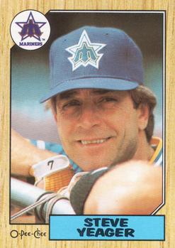 #258 Steve Yeager - Seattle Mariners - 1987 O-Pee-Chee Baseball