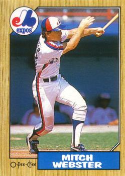 #263 Mitch Webster - Montreal Expos - 1987 O-Pee-Chee Baseball
