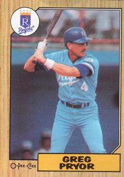 #268 Greg Pryor - Kansas City Royals - 1987 O-Pee-Chee Baseball