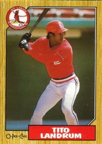 #288 Tito Landrum - St. Louis Cardinals - 1987 O-Pee-Chee Baseball