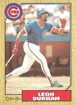 #290 Leon Durham - Chicago Cubs - 1987 O-Pee-Chee Baseball