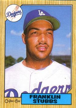 #292 Franklin Stubbs - Los Angeles Dodgers - 1987 O-Pee-Chee Baseball