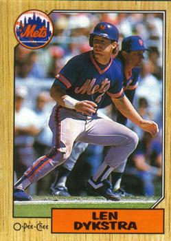 #295 Len Dykstra - New York Mets - 1987 O-Pee-Chee Baseball