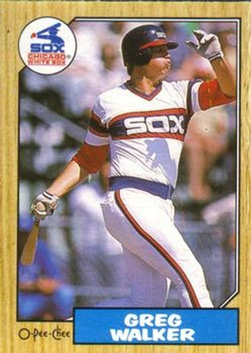 #302 Greg Walker - Chicago White Sox - 1987 O-Pee-Chee Baseball