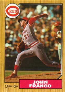 #305 John Franco - Cincinnati Reds - 1987 O-Pee-Chee Baseball