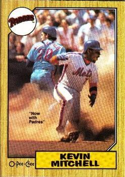 #307 Kevin Mitchell - San Diego Padres - 1987 O-Pee-Chee Baseball