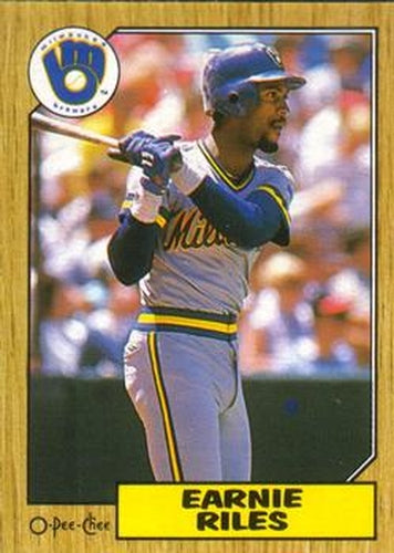 #318 Earnie Riles - Milwaukee Brewers - 1987 O-Pee-Chee Baseball