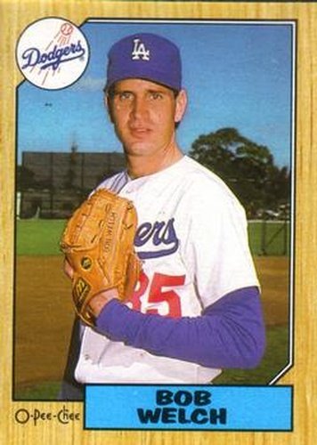 #328 Bob Welch - Los Angeles Dodgers - 1987 O-Pee-Chee Baseball