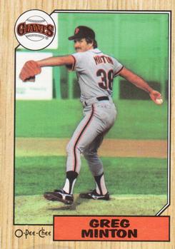 #333 Greg Minton - San Francisco Giants - 1987 O-Pee-Chee Baseball