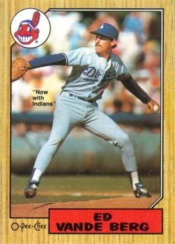 #34 Ed Vande Berg - Cleveland Indians - 1987 O-Pee-Chee Baseball