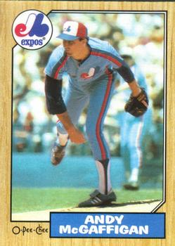 #351 Andy McGaffigan - Montreal Expos - 1987 O-Pee-Chee Baseball