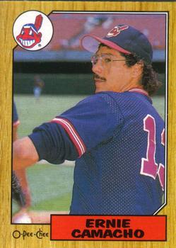#353 Ernie Camacho - Cleveland Indians - 1987 O-Pee-Chee Baseball