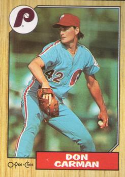 #355 Don Carman - Philadelphia Phillies - 1987 O-Pee-Chee Baseball