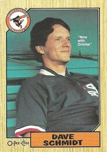 #372 Dave Schmidt - Baltimore Orioles - 1987 O-Pee-Chee Baseball