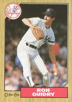 #375 Ron Guidry - New York Yankees - 1987 O-Pee-Chee Baseball