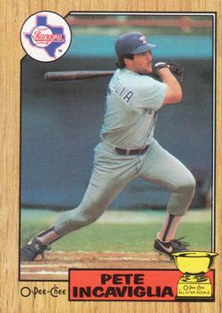 #384 Pete Incaviglia - Texas Rangers - 1987 O-Pee-Chee Baseball