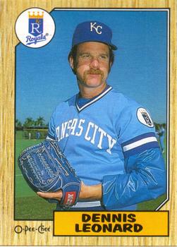 #38 Dennis Leonard - Kansas City Royals - 1987 O-Pee-Chee Baseball