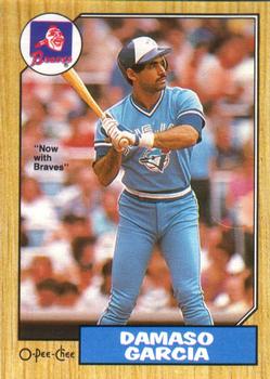 #395 Damaso Garcia - Atlanta Braves - 1987 O-Pee-Chee Baseball
